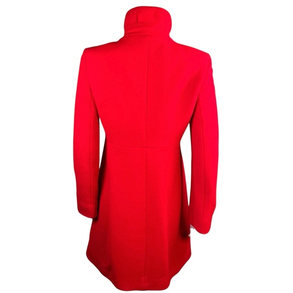 J. Crew Red Wool Blend 3/4 Length Dress Coat - Picture 6 of 10